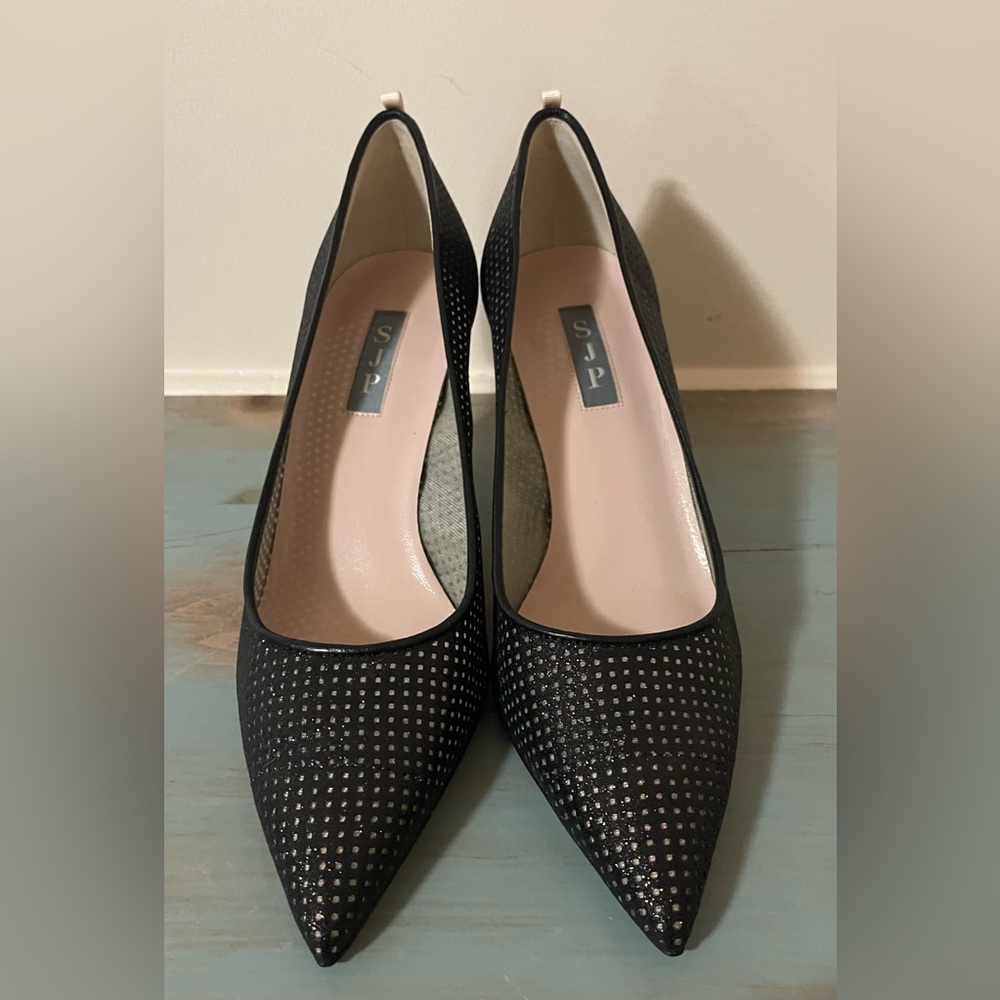 NEW EU 40/9 SJP by Sarah Jessica Parker Fawn Black 70 mm Heels